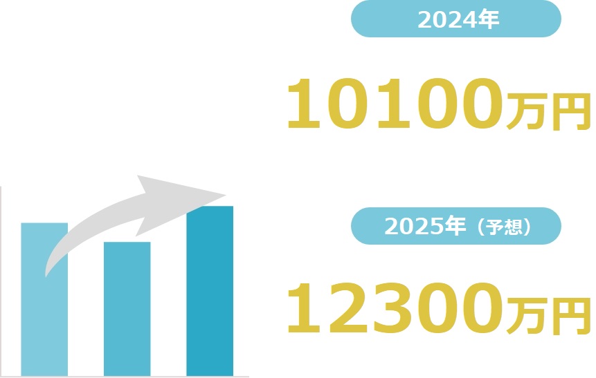 2025:1億2千3百万円